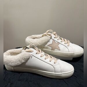 Vintage Havana White and Dusty Pink Star Sneakers